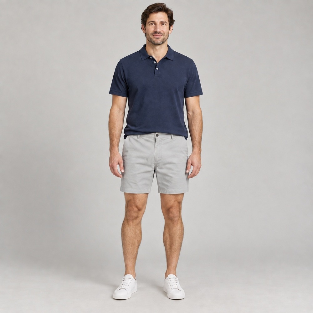 Faherty Chino Shorts Mens 38 Gray Stretch‎ Cotton Flat Front Coastal Preppy
